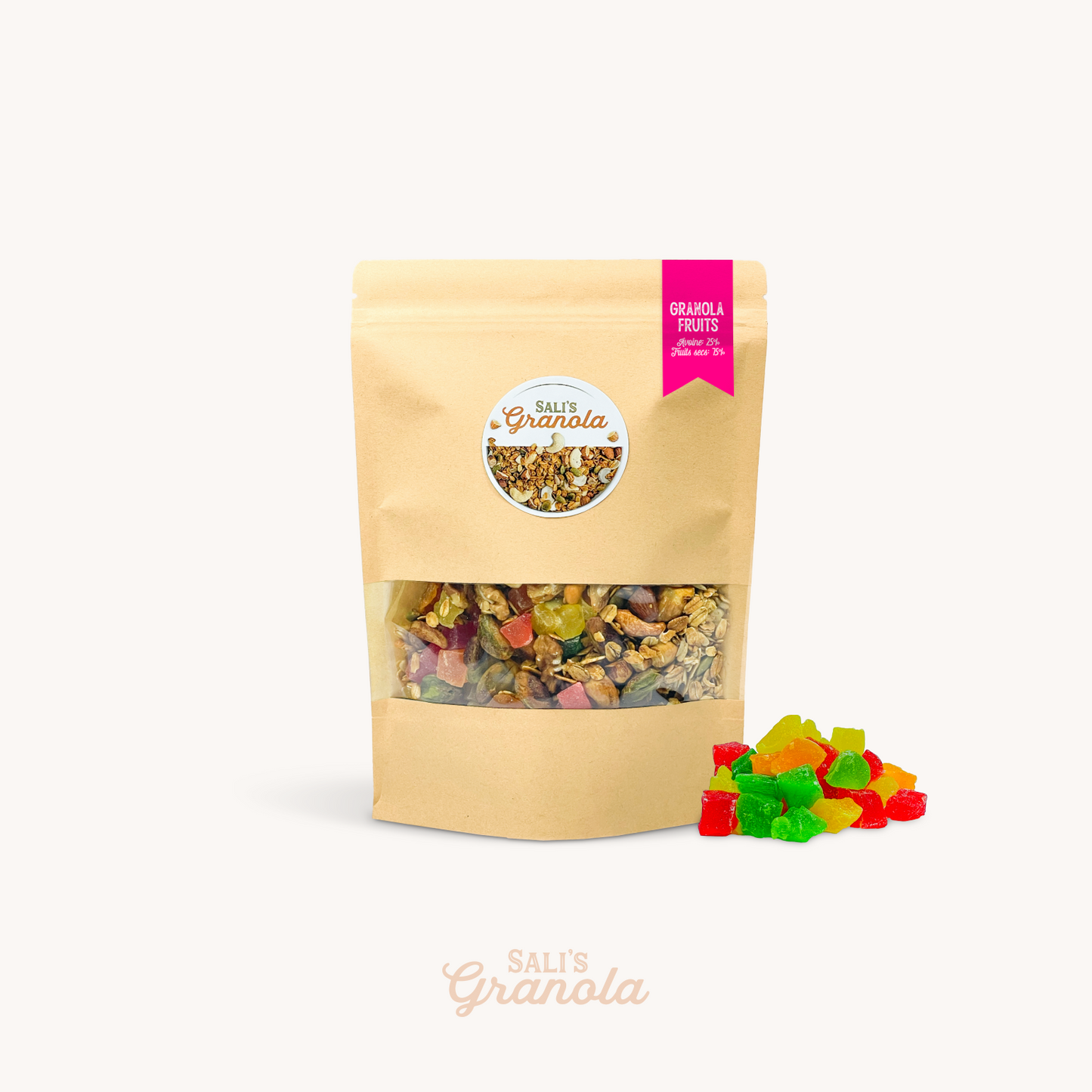 Granola fruits confits 75% fruits sec