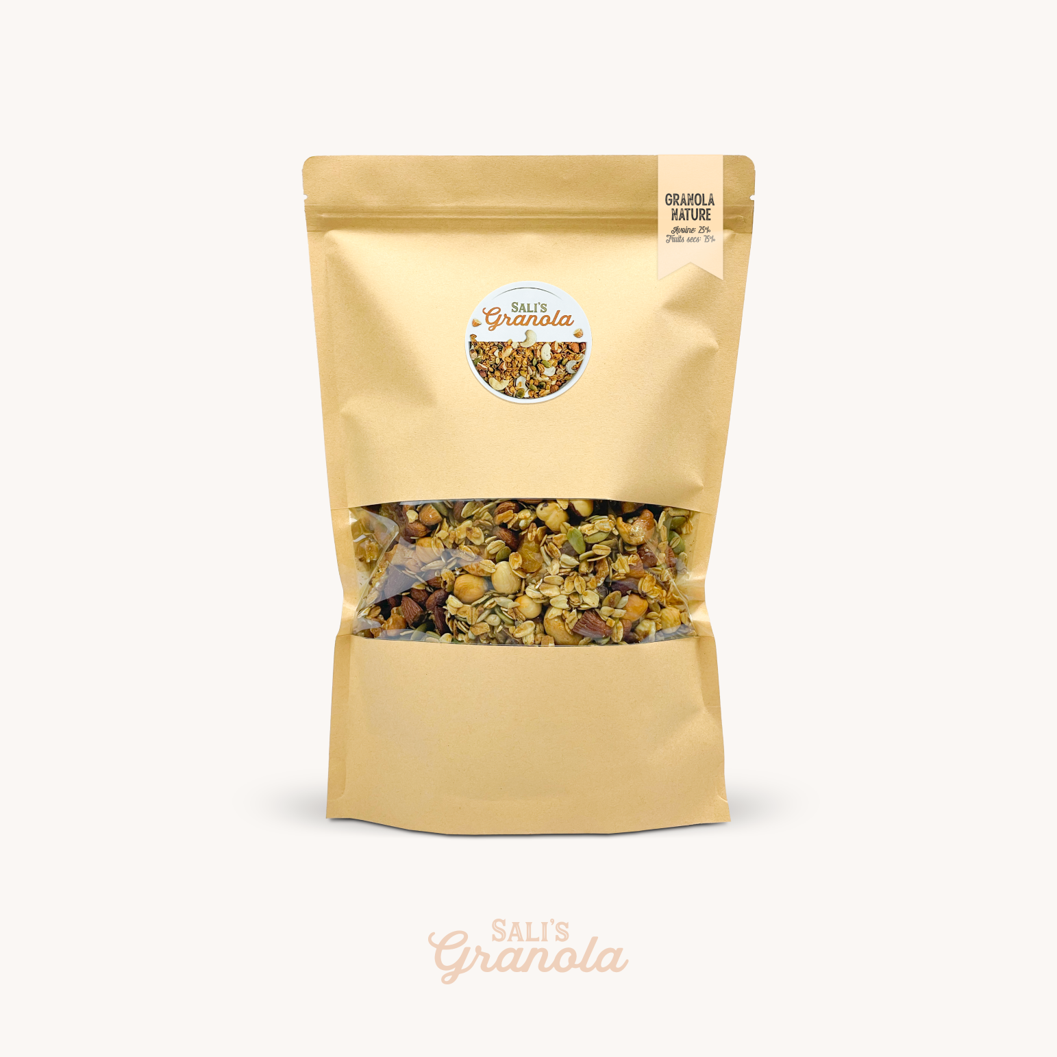 جرانولا سادة 75% فواكه مجففة