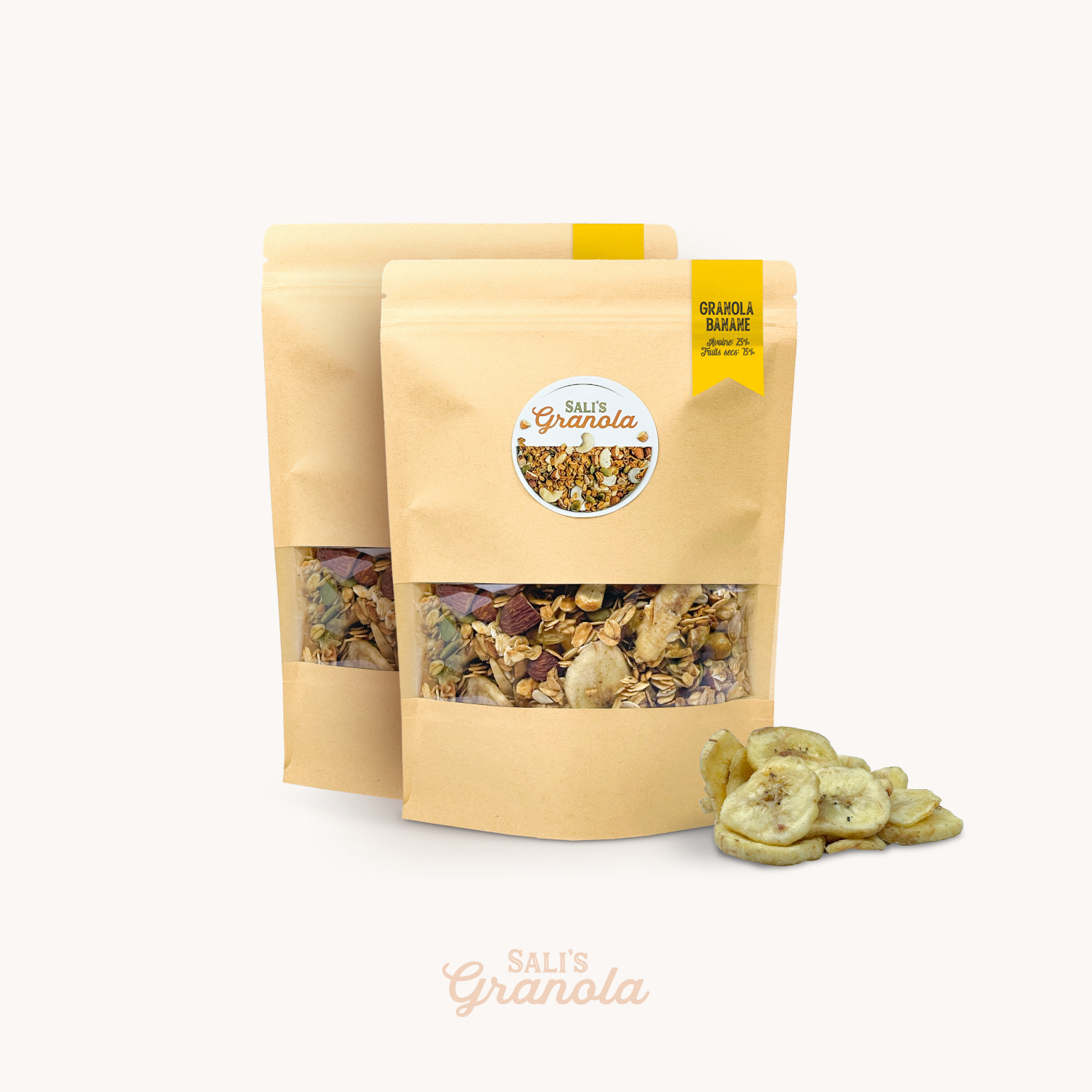 جرانولا موز 75% فواكه مجففة