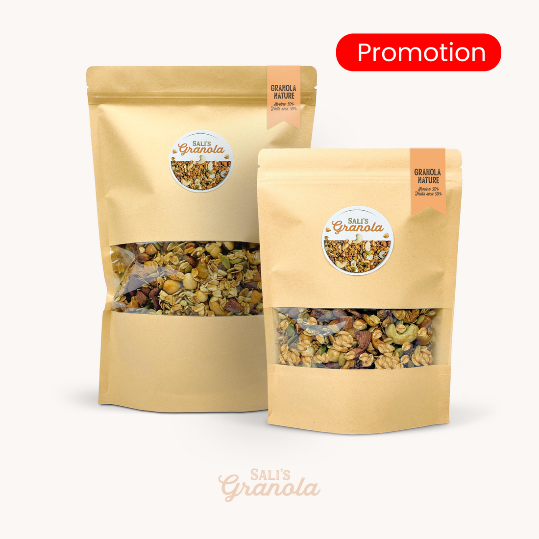 Maxi Pack Granola 50% fruits secs : 1 kg acheté = 250 g OFFERT 🎁