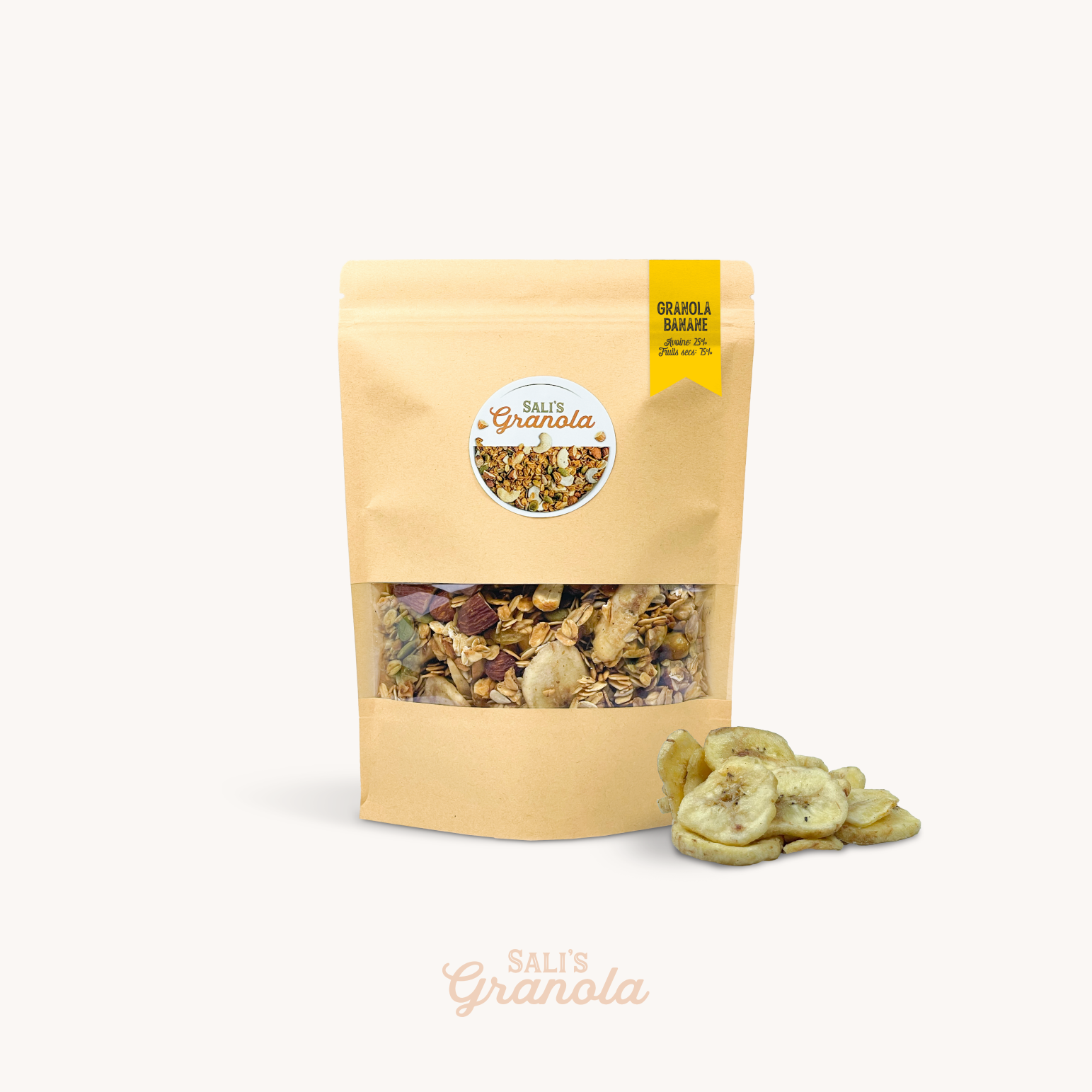 جرانولا موز 75% فواكه مجففة